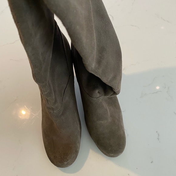 Roberto Vianni knee high grey suede boots size 8 - Picture 5 of 9